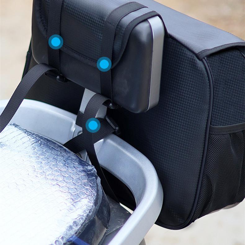 Waterproof Bicycle Pannier Bag Heavy Duty Thickened Bike Rear Seat Bag for Electric Bicycle Scooter Travel