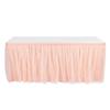 Tulle Table Skirt Elegant Design Ruffled Skirting Reusable for Baby Shower