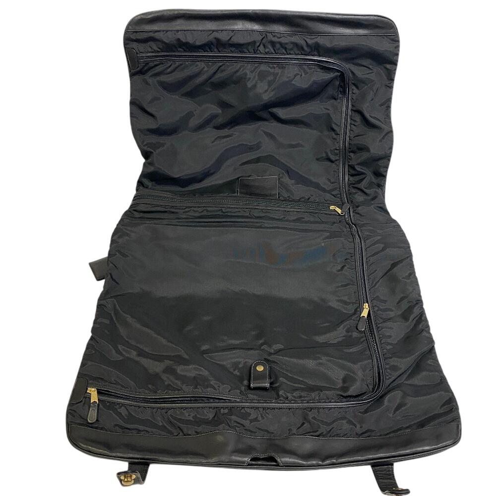 Coach Stary pokrowiec na garnitur, pokrowiec na walizkę podróżną 2-kierunkowy, skórzany, inne modne towary, czarna skóra, męski, używany