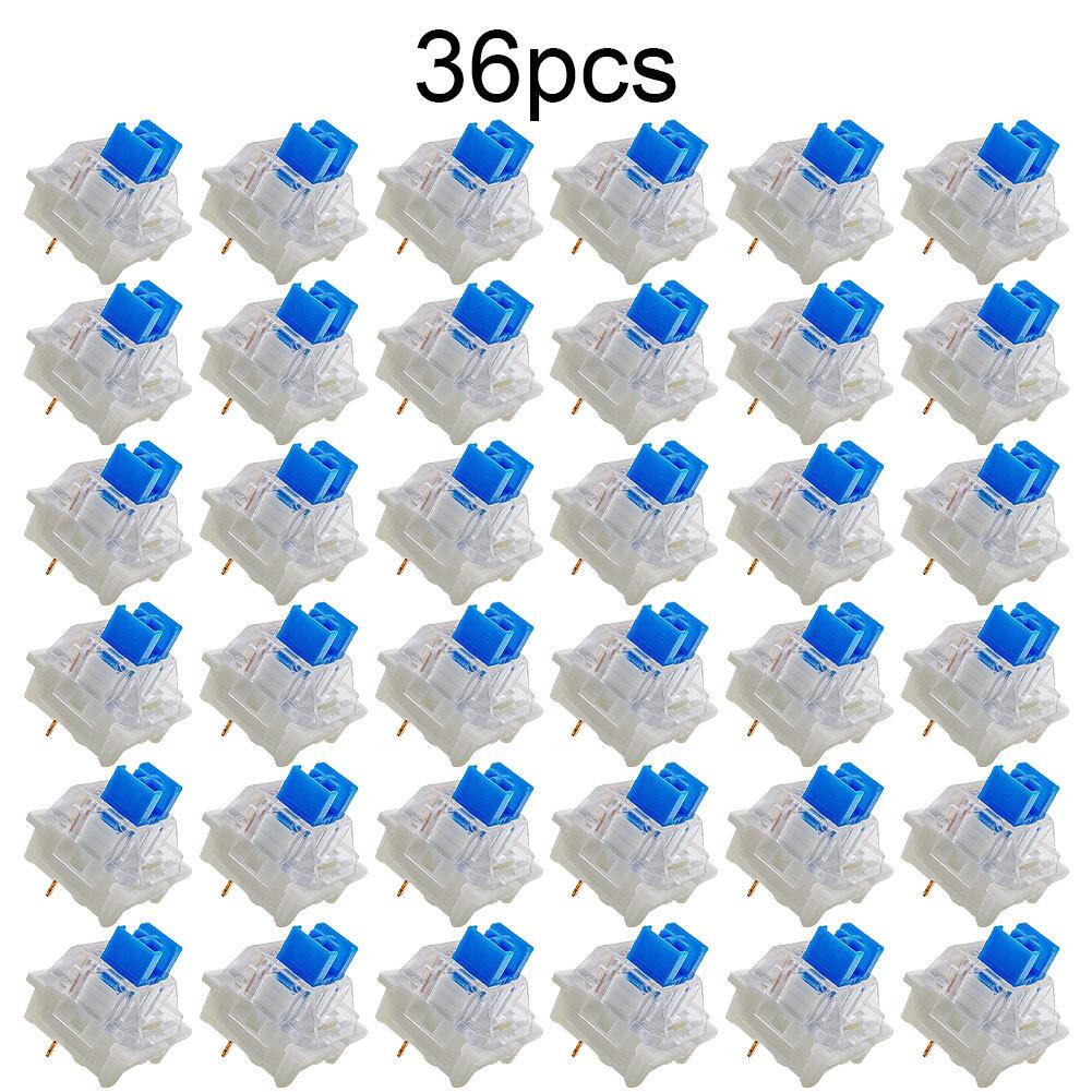 

36PCS Keyboard Switches Mechanical 3pin Tactile Replacement Compatible with Standard Keyboards for Gaming and Typing синій