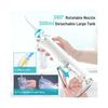 Cordless Water Flosser Dental Oral Irrigator 5 Jet Tips 300ml 4 Mode DIY Intelligent Waterproof IPX7 White