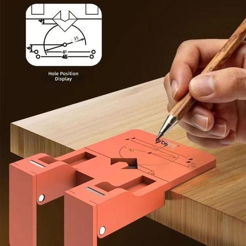 Cabinet Door Hinge Spacer Installation Positioning Tool Magnetic Hinge Jig with Twist Drill Bit For Precise Alignment