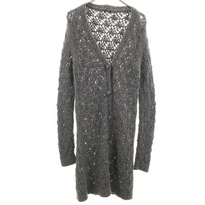 ASPESI Made In Italy Long Sleeve Knit Cardigan Gray Women Used