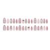 24 Stuks Mini Bloemen Press-on Nagels Roze Nepnagel Tips Nieuwe Kunstnagels Vrouwen