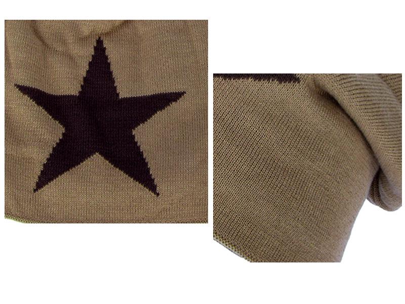 Trendy Korean Style Men's Knitted Wool Hat with Velvet Lining and Star Design for Winter