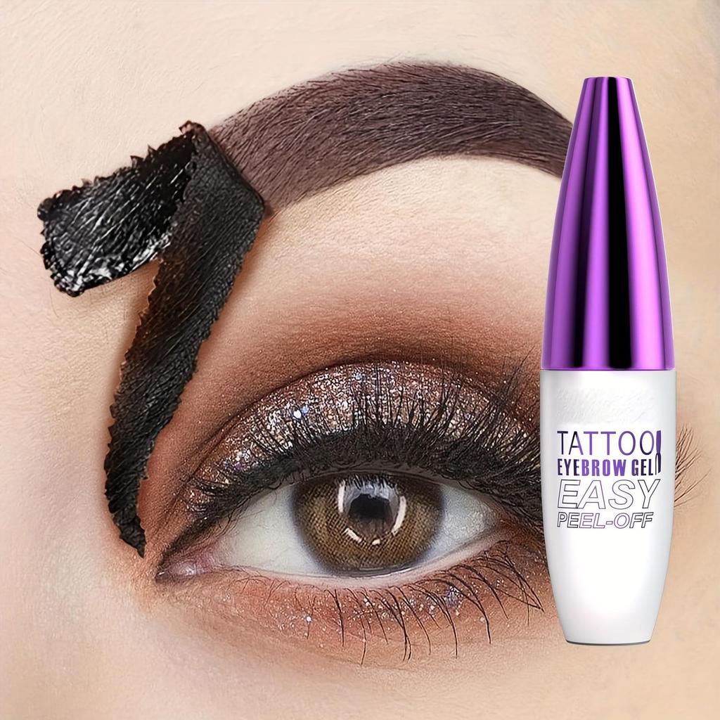 Eyebrow Semi-Permanent Tattoo Gel Paste with Easy Peel-Off Formula for Lasting Waterproof Effect