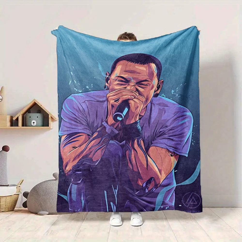 1pc Chester Bennington, Linkin Park Blanket Soft All Season Throw with Vibrant Design, Perfect for Home, Travel, and Gifts, Ideal for Naps and Camping
