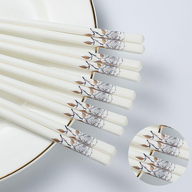 Jingdezhen Keramik Essstäbchen: Schimmelresistent, Rutschfest, Langlebig, Hitzebeständig, Leicht zu Reinigen, Verformungsbeständig, Umweltfreundlich für den Heimgebrauch