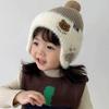Baby Wool Hat Cute Bear Ear Protection Hat Children Winter Thickened Warm Knitted Korean Version Of The Baby Hat