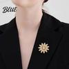 Brooch Pin Alloy Pin Round Sunflower Shape Lapel Badge Versatile