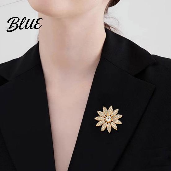Brooch Pin Alloy Pin Round Sunflower Shape Lapel Badge Versatile