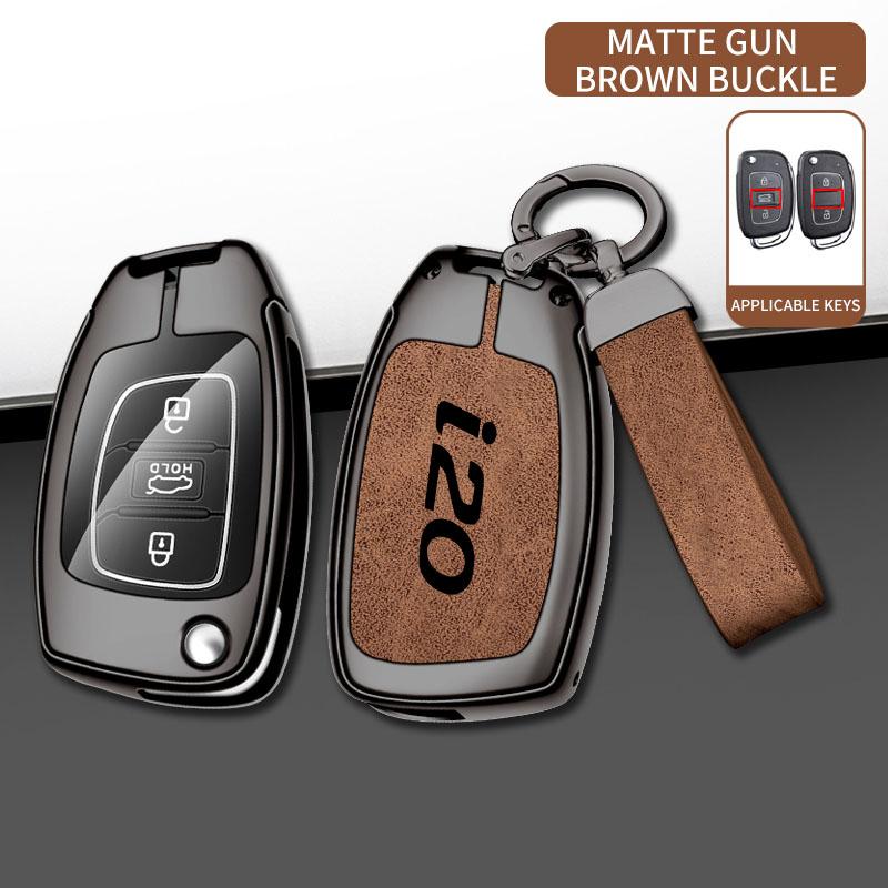 Zinc Alloy Car Key Case Cover Bag For Hyundai Solaris HB20 Veloster SR IX35 Accent Elantra For KIA I 20 Forte K2 K3 K5 Sportage