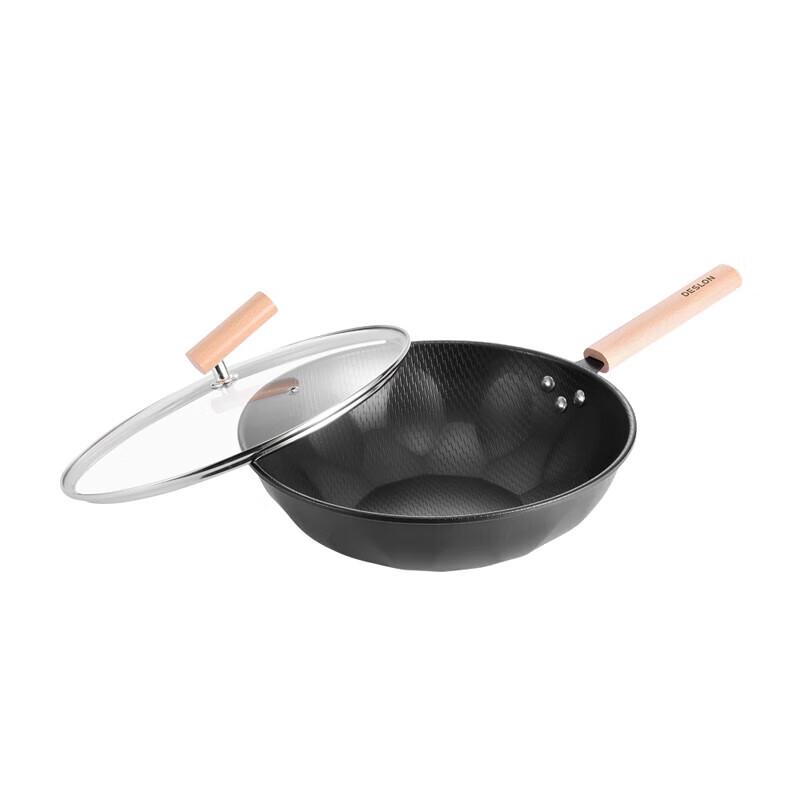 Deslang Uncoated Forged Fine Iron Wok