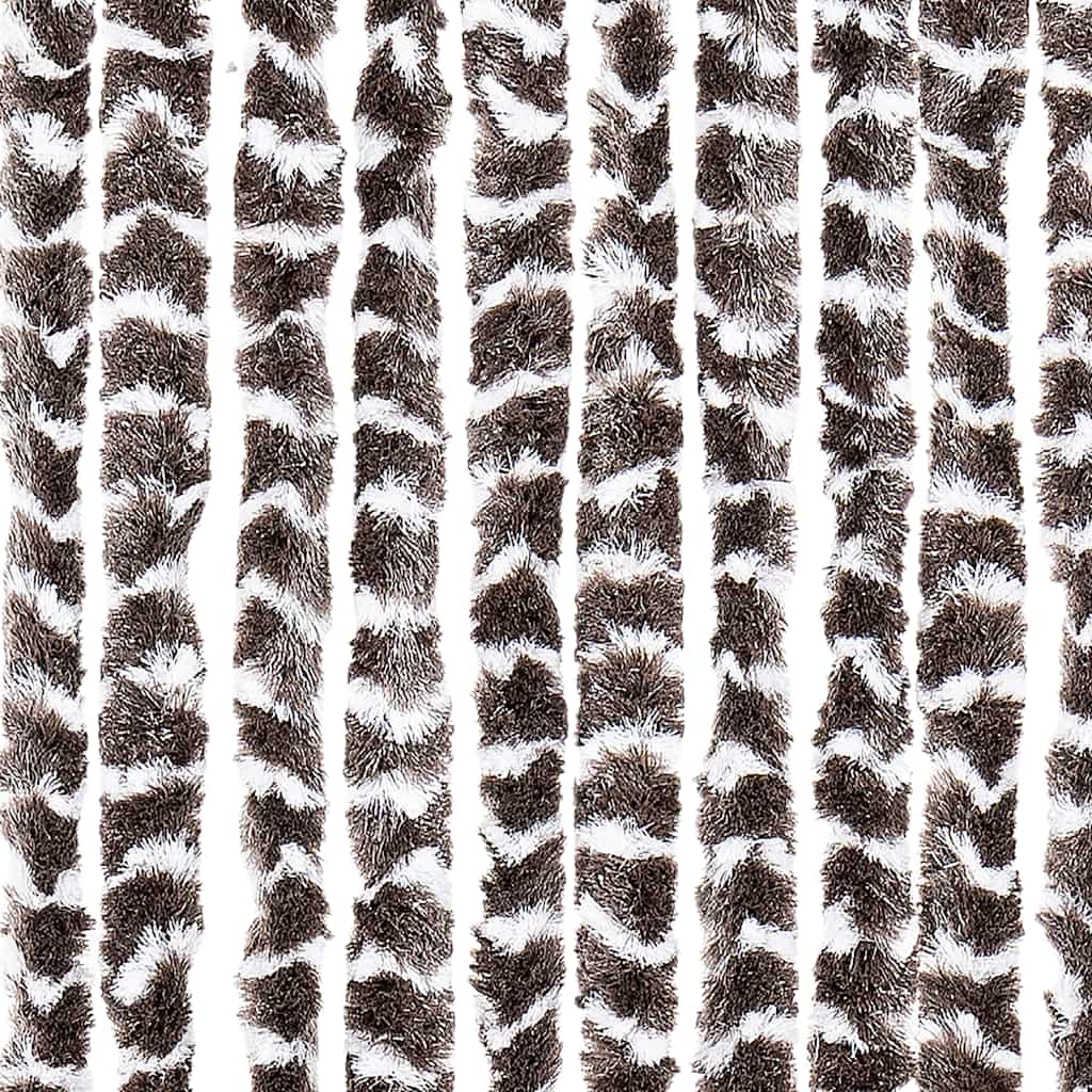 Insect Protection Curtain Brown and White 56 x 185 cm Chenille