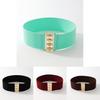 Black Nylon Stretch Waist Belt With Snap Closure For Work And Casual Outfits
