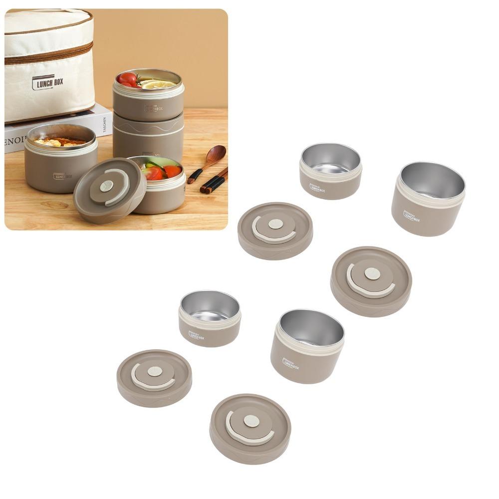 2PCS/3PCS/4PCS 304 Stainless Steel Insulated Lunch Container Portable Lunch Set  For Travel