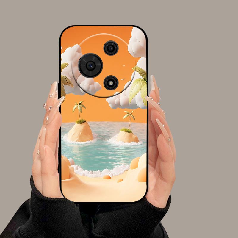 For TCL 605 T517D Case Cute Cartoon Painted Soft Silicone Cover for TCL 60 SE TCL605 60SE Luxury Shockproof Bumper Fundas Cases
