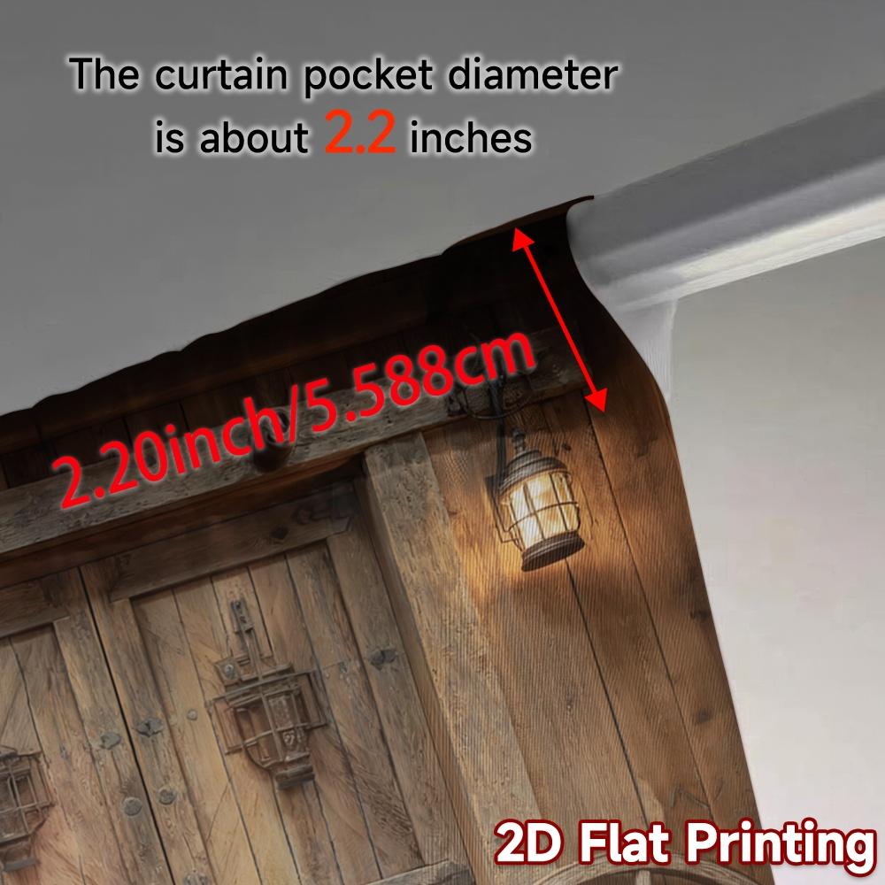 2 Stück, 2D-FLACHDRUCK Vorhänge (Ohne Stange) Rustikaler Eingangsbereich Chic Chic Vorhang Vielseitige Polyestervorhänge Dekorationen Für
