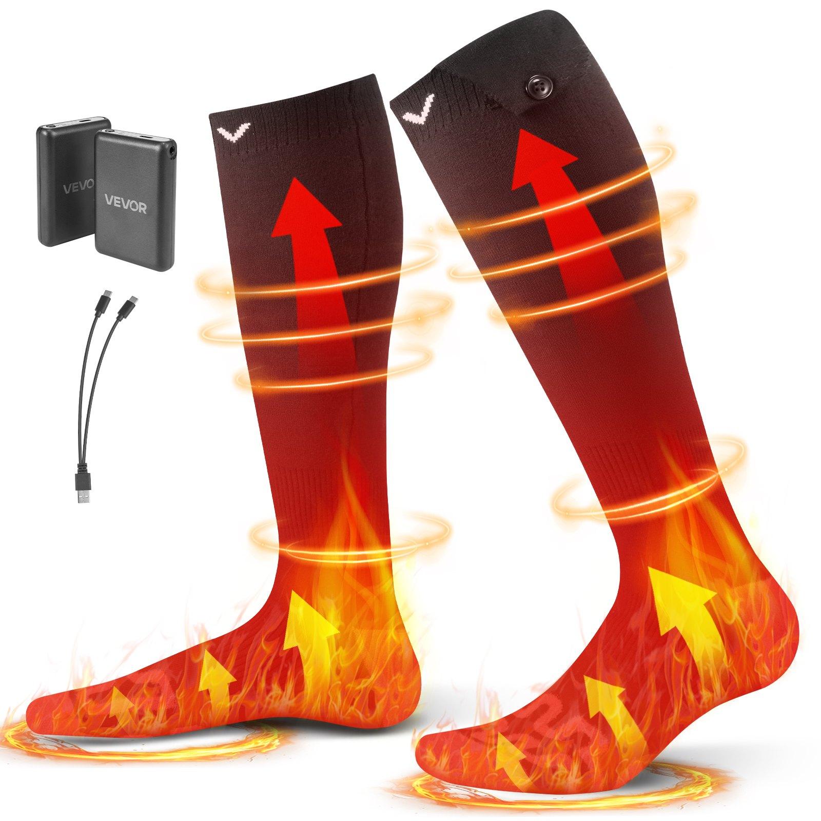 VEVOR Heated Socks, 5000mAh Battery Powered