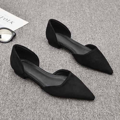 Mode Ballerinaskor Dam 2025 Sommar Ny Spetsig Tå Låg Urringning Enkel Sko Låga Ihåliga Sandaler Baotou Damsko zapatillas mujer