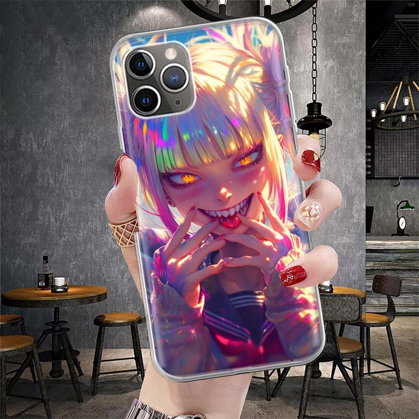 Himiko Toga My Hero Fashion Soft Phone Case For IPhone 11 17 Air 16E 16 Pro Max 15 + 14 Plus 13 Mini 12 Apple 7 SE 8 Fundas Coqu