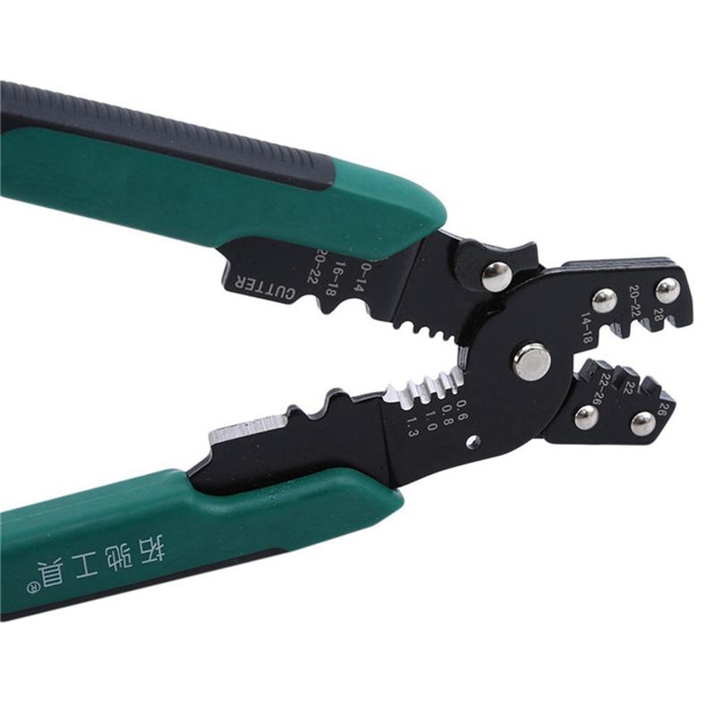 Cold Press Pliers Multi-Function Crimping Pliers Wire Stripper Car Connector Bolt Cutter Repair Tool