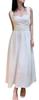 Vestido Branco Evase Toa Soa com Laço nas Costas Feminino Comprimento no Joelho (eu)