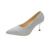 Banquet Dress Wedding Shoes Bridal Shoes Rhinestone High Heels Muse Pointed Thin Heel Single Shoes Crystal