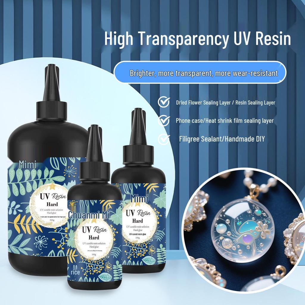 High Transmittance UV Glue for DIY Jewelry, Flowers, Quicksand, Mahjong, and Epoxy Sealing