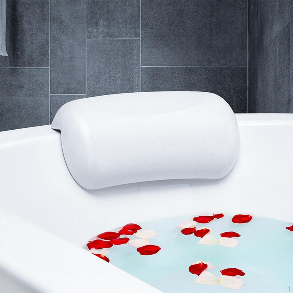 Air Mesh Pillow for Tub with Suction Cup Headrest Neck And Shoulder Support