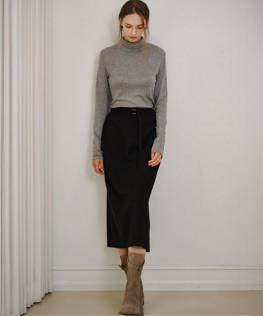 Marop 3107 Stretch H-Line Skirt (Black)