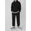 Men's Casual Pants Fall Vertical European Cotton Velvet Sports Trousers Fashion Loose Large Size All-match Straight Wide-leg Pants
