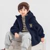 DuoDuoJia Boys' Winter New Year Embroidered Fleece Lined Hooded Jacket