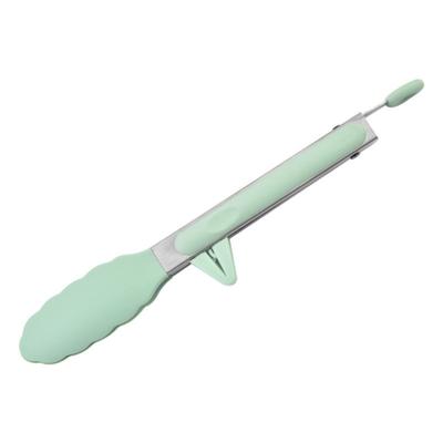Silicone Food Tong Stainless Steel Handle Kitchen Tongs Silicone Non-slip Spatula Tongs Jagged Tongs Kitchen Accessories
