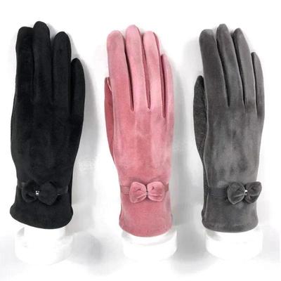Nouveaux Gants pour Dames Velours Vison Nœud Hiver Nouveaux Gants Tactiles du Bout des Doigts pour Dames Gants Chauds pour Adultes