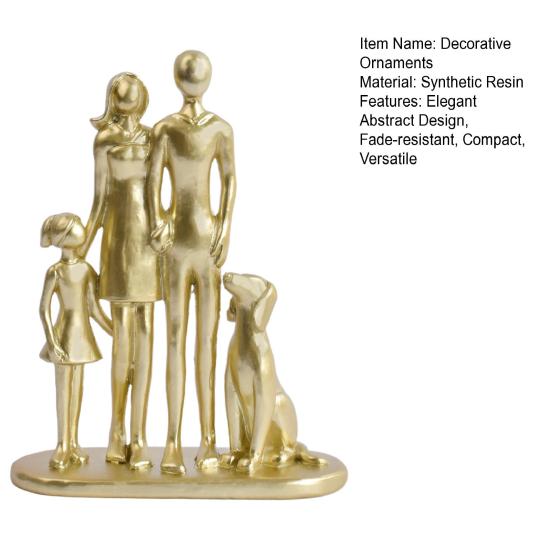 Modern Abstract Couple with Dog Resin Figurine, Romantic Man and Woman Statue Sculpture, Home Decor for Living Room Bedroom Office