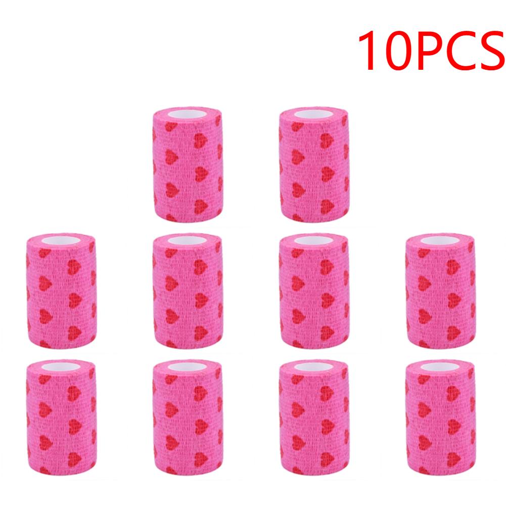 5/10PCS Rose Red Heart Dog Cat Medical Bandage Elastic Nonwovens Bandage Practical Beautiful Eco-friendly Elastoplast for Pets