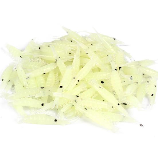 20Pcs 4cm Luminous Silicone Artificial Shrimp Fishing Lure Soft Bait Tackle Tool