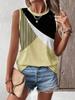 2026 New Striped Print Women's Elegant Tank Top Summer Street Fashion Tank Top Everyday Casual Women's Sleeveless T-shirt