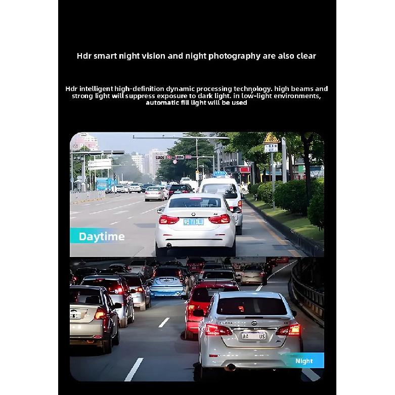 HONG TONG New WIFI Dual Lens Driving Recorder with Reverse Image Supporting High-definition 1080P Infrared Night Vision