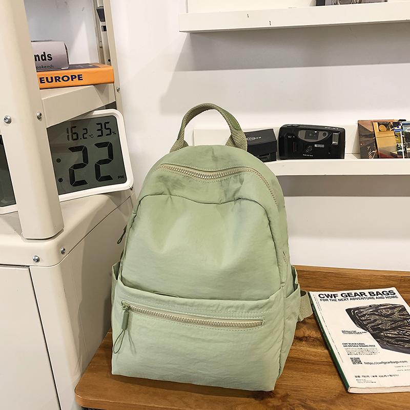 Školní batoh ve stylu college Dámský jednobarevný velkokapacitní batoh na dojíždění Pánský lehký batoh