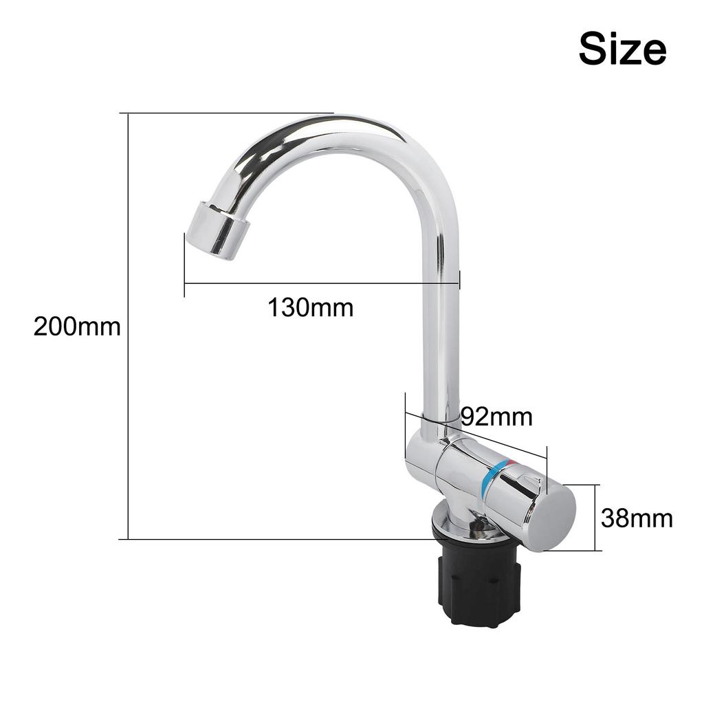 For Yachts For Bar Counters 360 Rotation Faucet Caravan Mixer Tap Camping Outdoor Activities 180 Vertical Rotation