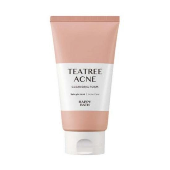 HAPPY BATH Tea Tree Acne Cleansing Foam Pore Care Sebum Control Facial Cleanser 150g