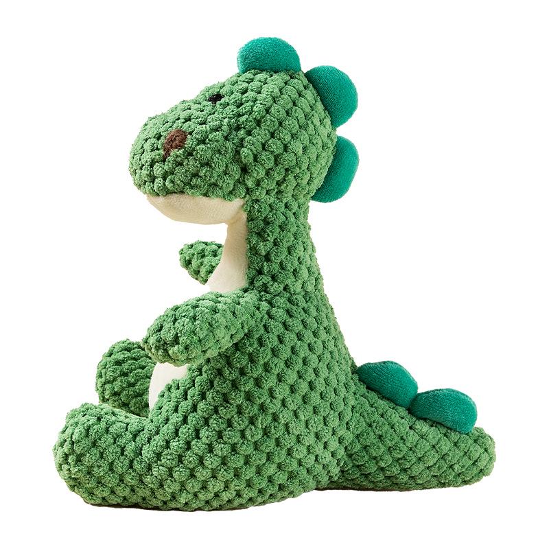 Dinosaur Squeaky Plush Dog Toy - Bite & Dirt Resistant, Sounding Soothing Toy for Small & Large Dogs