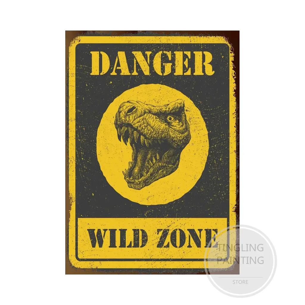 Warning Zombie Poster Danger Vintage Tin Signs Beware of Dog No Parking No Trespassing Metal Plate Garden Home Wall Decor