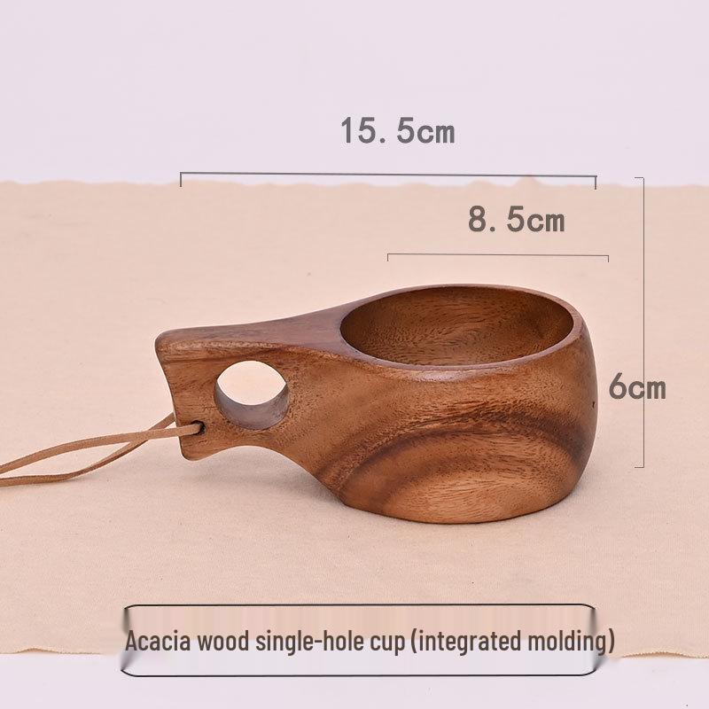 Walnut Finland Wooden Milk Cup - Creative, Portable Outdoor Design