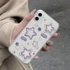 English Purple Star Transparent Phone Case For iPhone 17 16 Pro Max 15 14 13 Mini 12 11 X XR XS 17 Air 16E 15 Plus Soft Cover