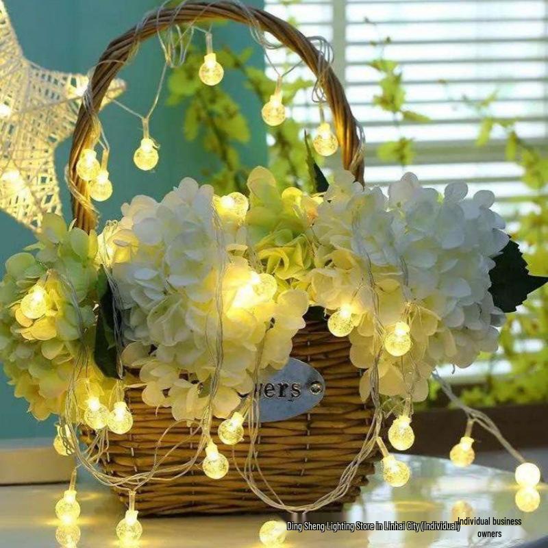 Colorful Solar LED Ball String Lights for Outdoor Christmas Decor