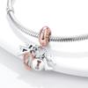 Colorful Charms Bead Jewelry Copper Rose Crown Rainbow Heart Shape Dangle Fit Pandora Bracelet Necklace Diy Marking