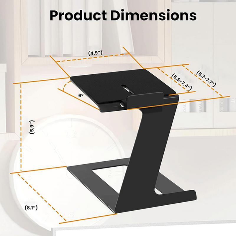 Desktop Speaker Stand Incline Design Metal with Vibration Absorption Pad for Game Room Bookshelf Bedroom Office Living Room